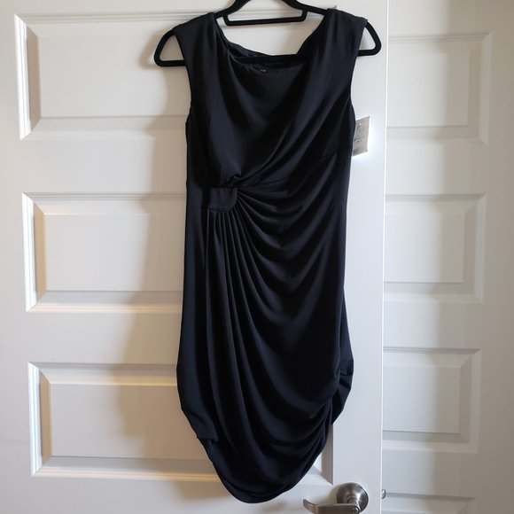 Connected Apparel Black slimming Dress - Picture 1 of 3